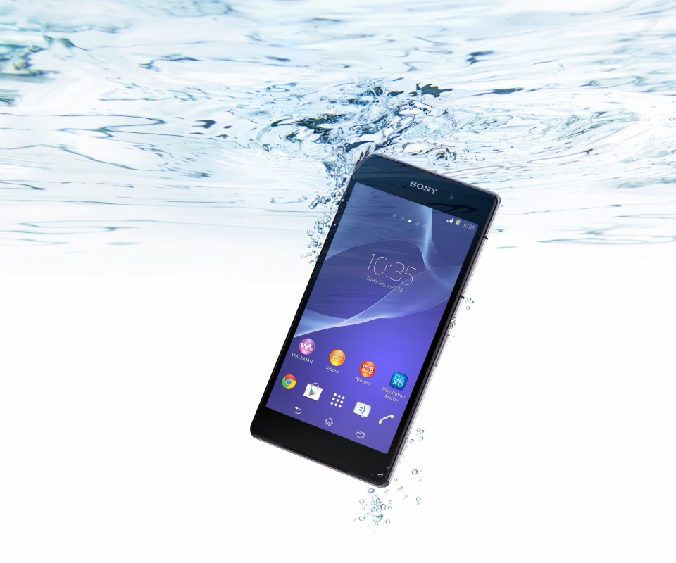 Обои Sony Xperia Z2 Underwater 960x800