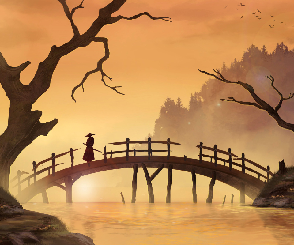 Screenshot №1 pro téma Samurai on Bridge 960x800