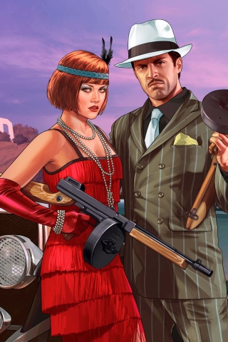 Fondo de pantalla Grand Theft Auto V Metropolis 320x480