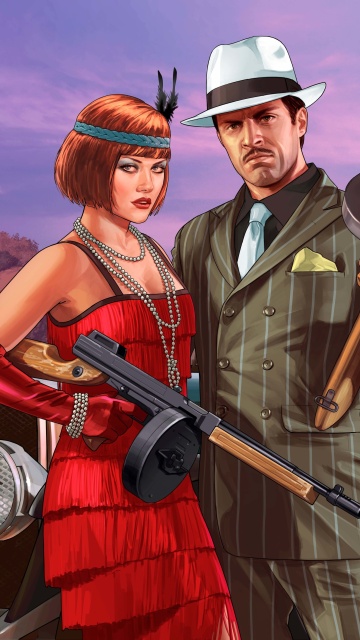 Fondo de pantalla Grand Theft Auto V Metropolis 360x640