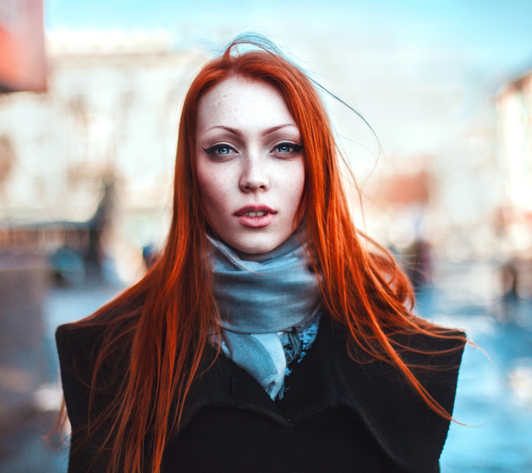 Das Gorgeous Redhead Girl Wallpaper 1080x960