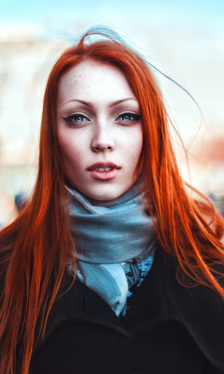Gorgeous Redhead Girl wallpaper 768x1280