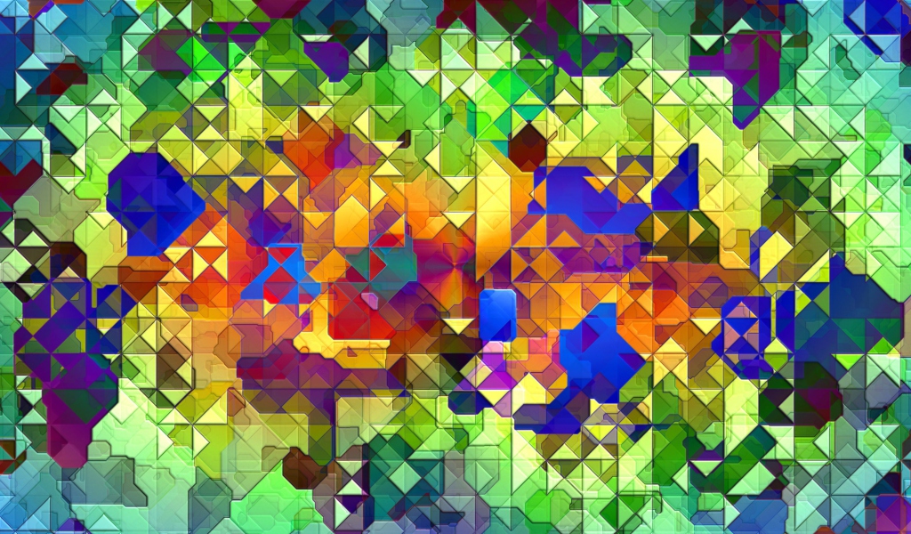 Обои Colorful Abstract Pattern 1024x600