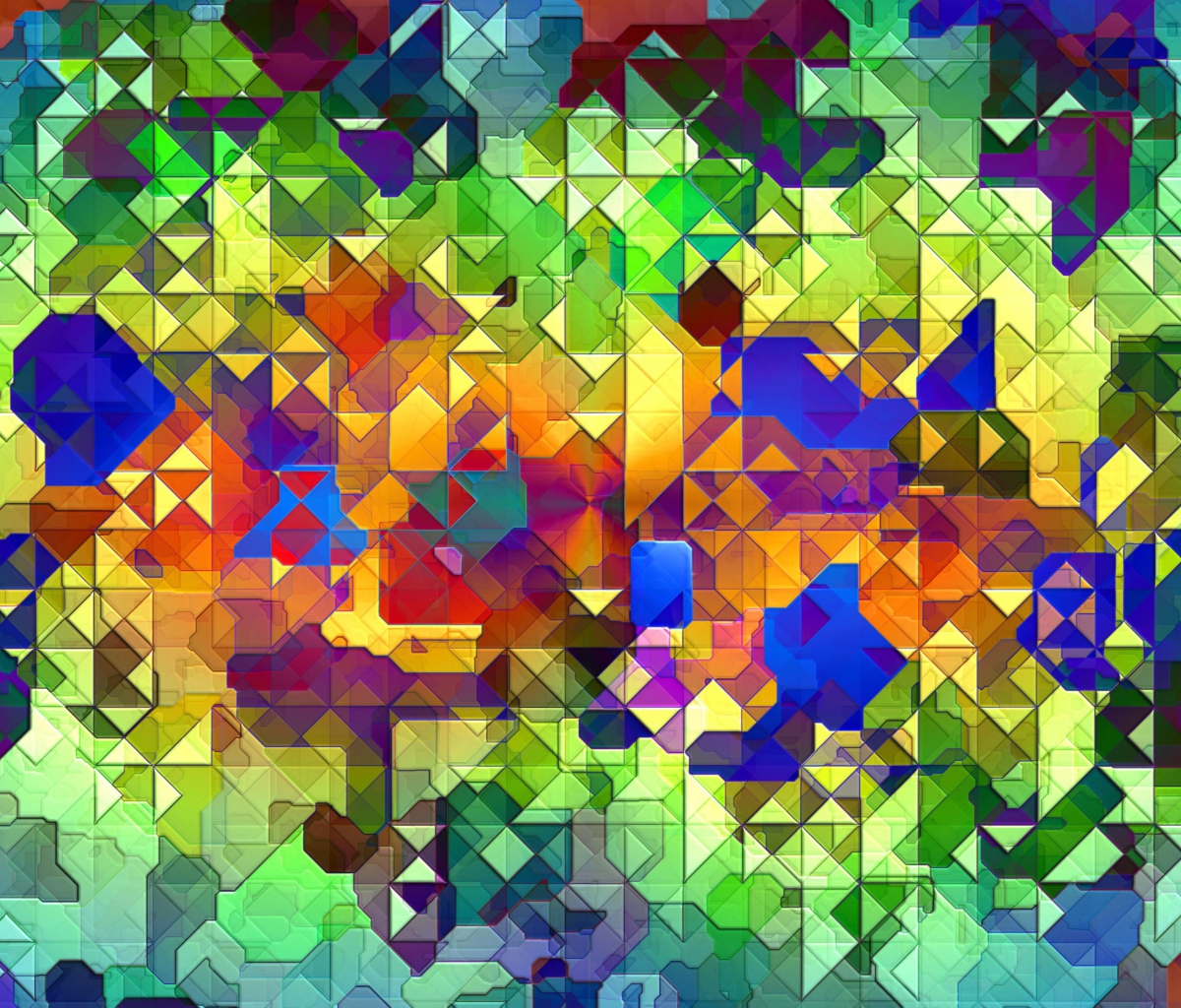 Screenshot №1 pro téma Colorful Abstract Pattern 1200x1024
