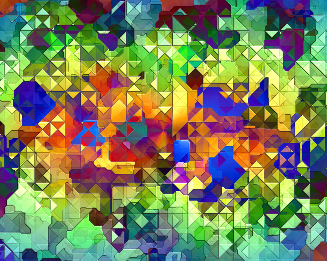 Screenshot №1 pro téma Colorful Abstract Pattern 1280x1024