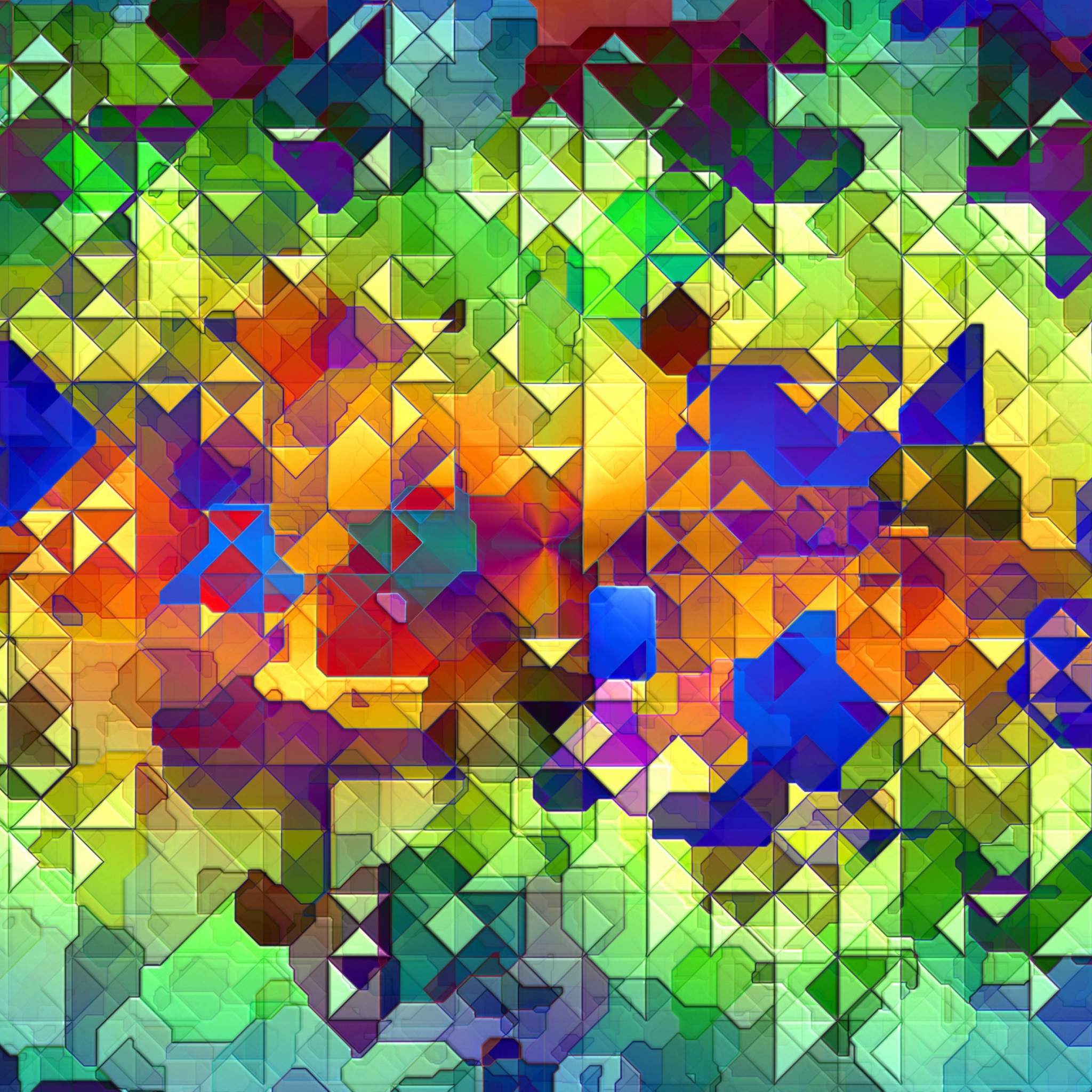 Colorful Abstract Pattern wallpaper 2048x2048