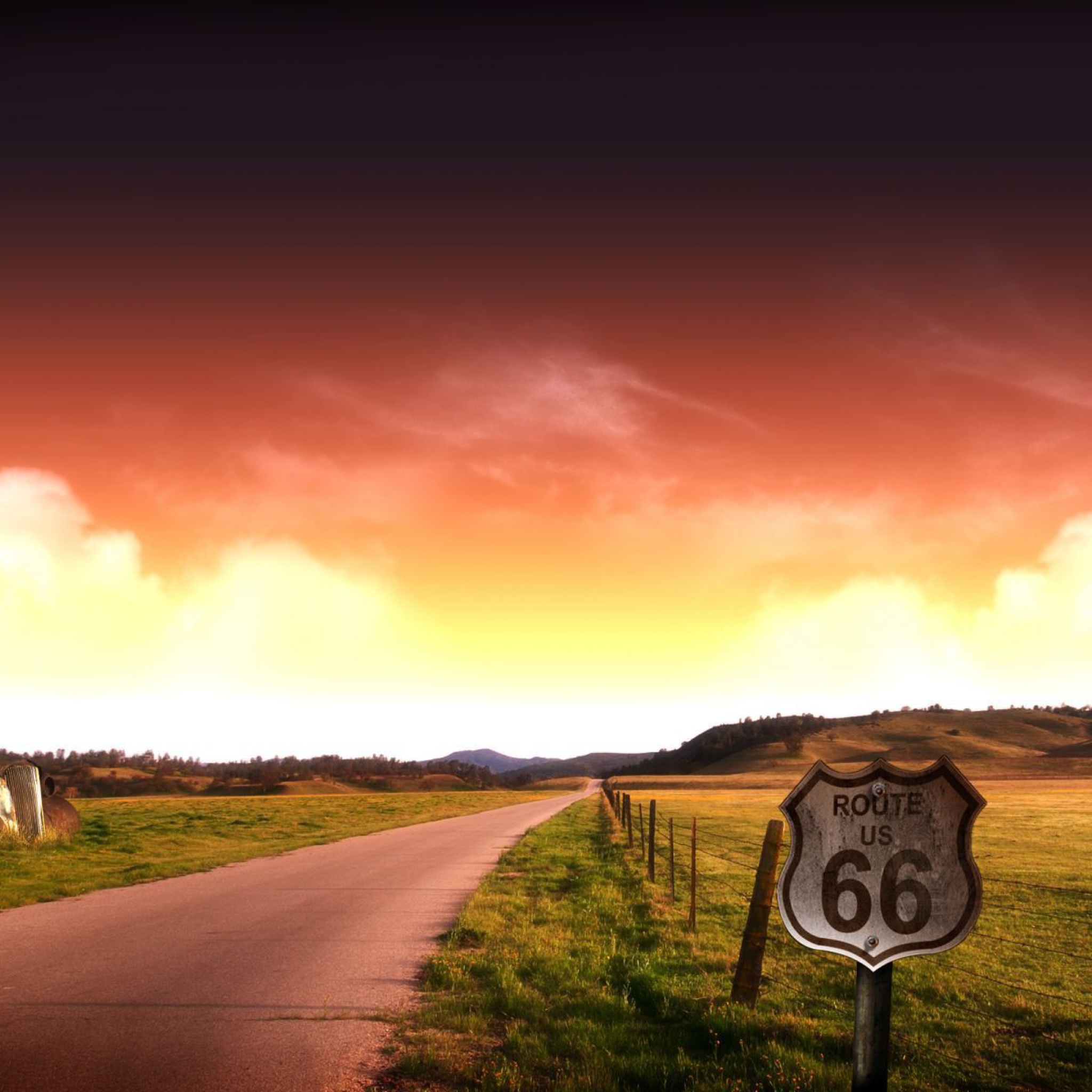 Das Adventure Route 66 Landscape Wallpaper 2048x2048