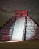 Das Chichen Itza Pyramid in Mexico Wallpaper 128x160