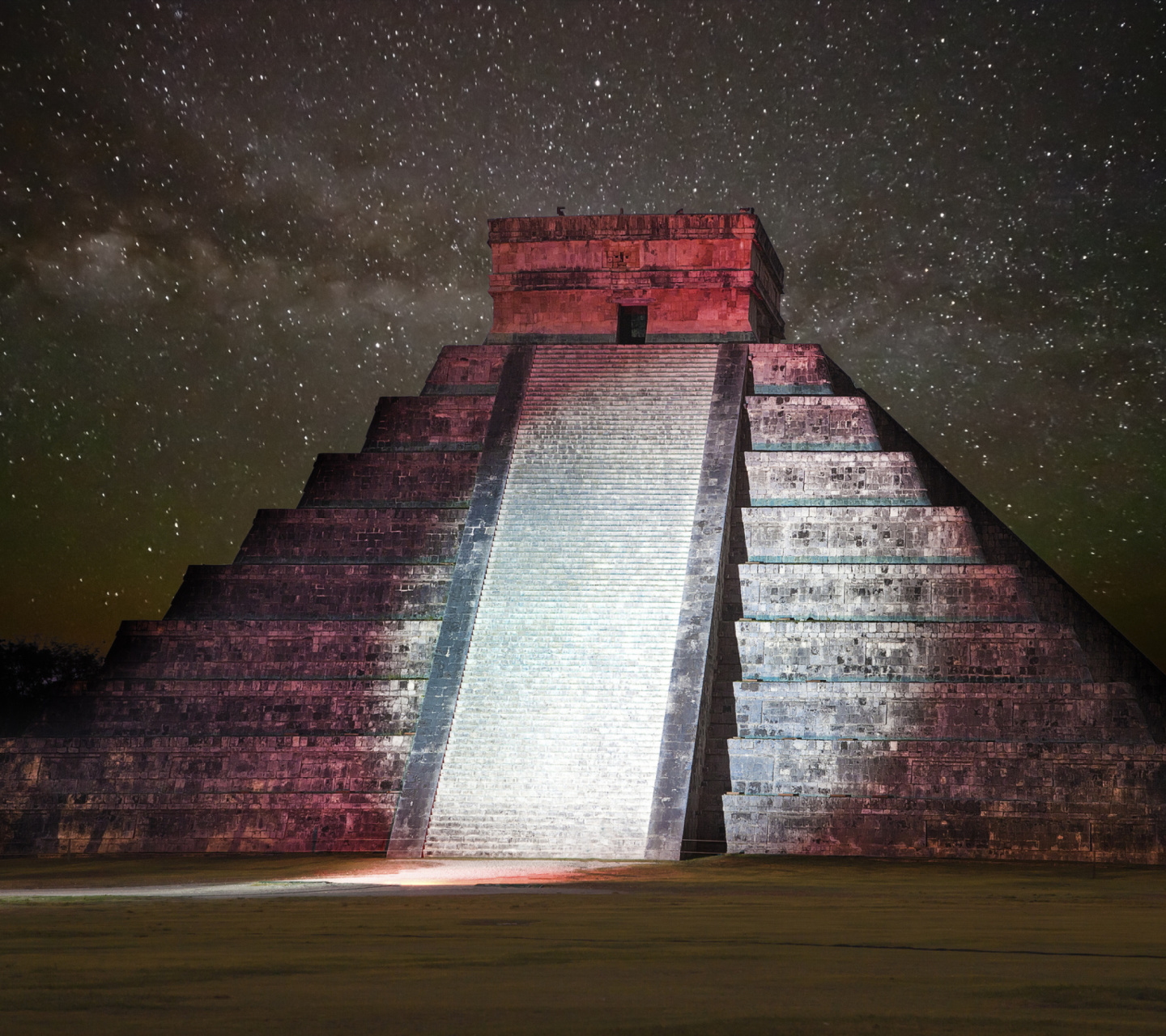 Das Chichen Itza Pyramid in Mexico Wallpaper 1440x1280