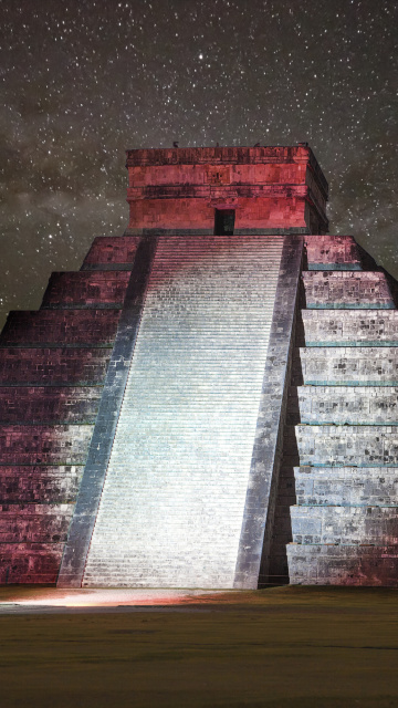 Das Chichen Itza Pyramid in Mexico Wallpaper 360x640