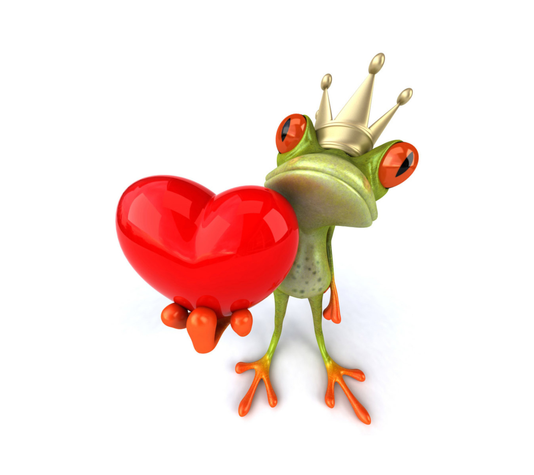 Обои Valentine's Day Frog 1080x960
