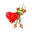 Das Valentine's Day Frog Wallpaper 128x128