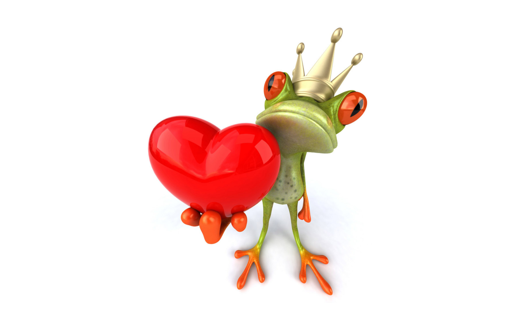 Fondo de pantalla Valentine's Day Frog 1680x1050