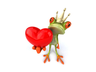 Das Valentine's Day Frog Wallpaper 320x240