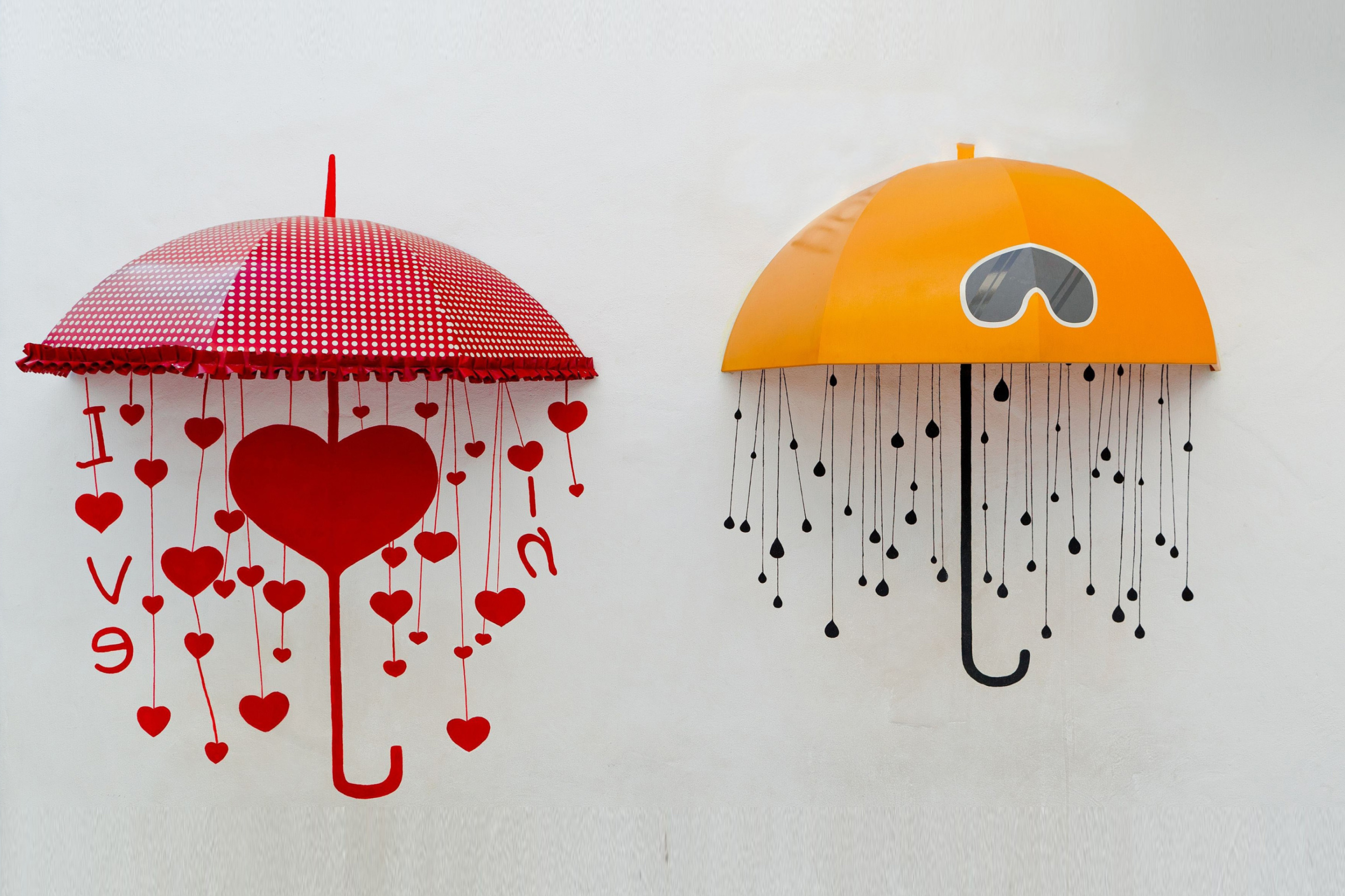 Two umbrellas wallpaper 2880x1920
