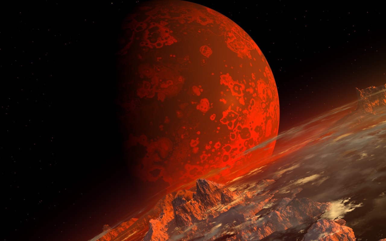 Fondo de pantalla Red Planet 1280x800