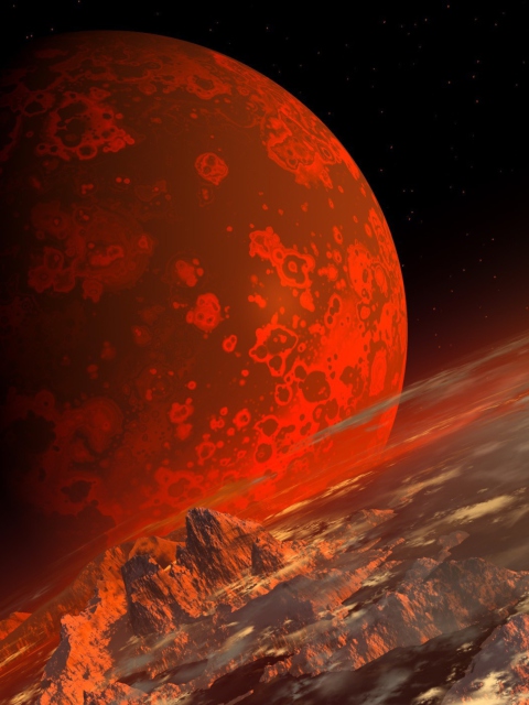 Das Red Planet Wallpaper 480x640