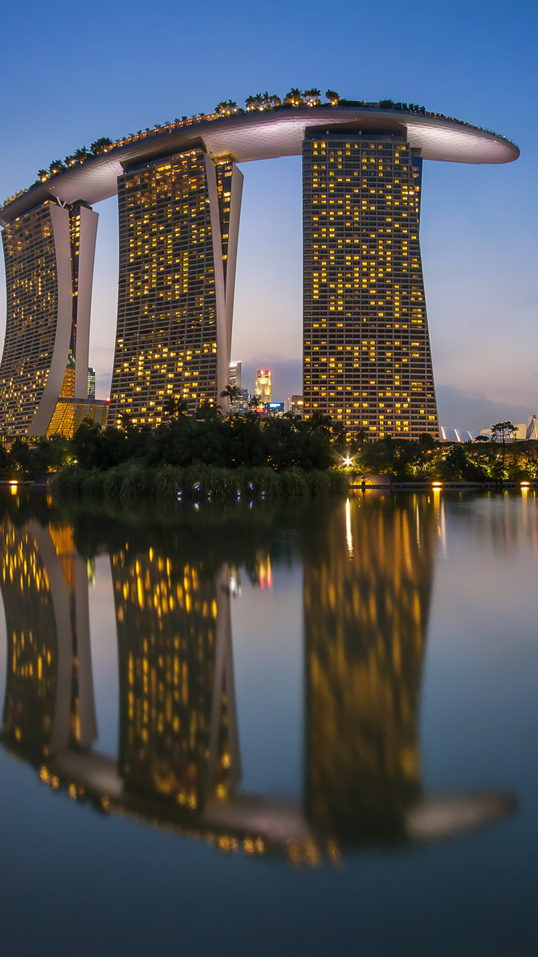 Das Singapore Marina Bay Sands Tower Wallpaper 1080x1920