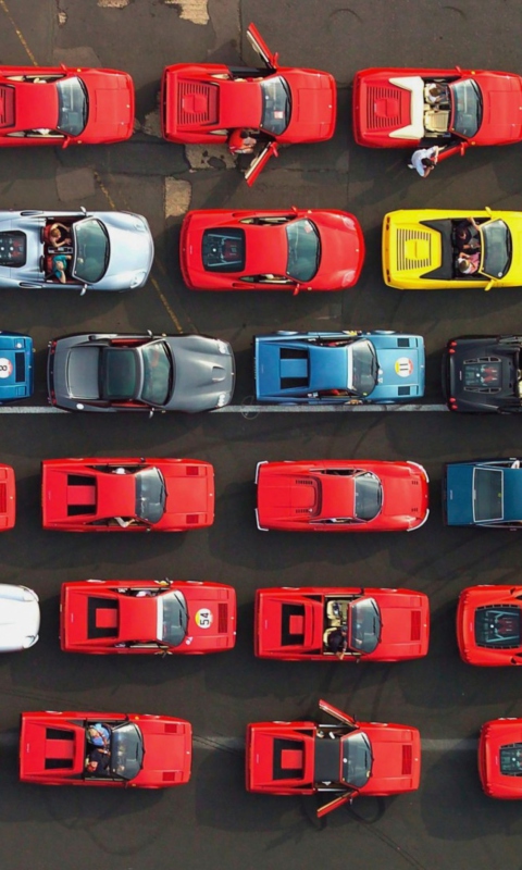 Screenshot №1 pro téma Ferrari Supercars From Above 480x800