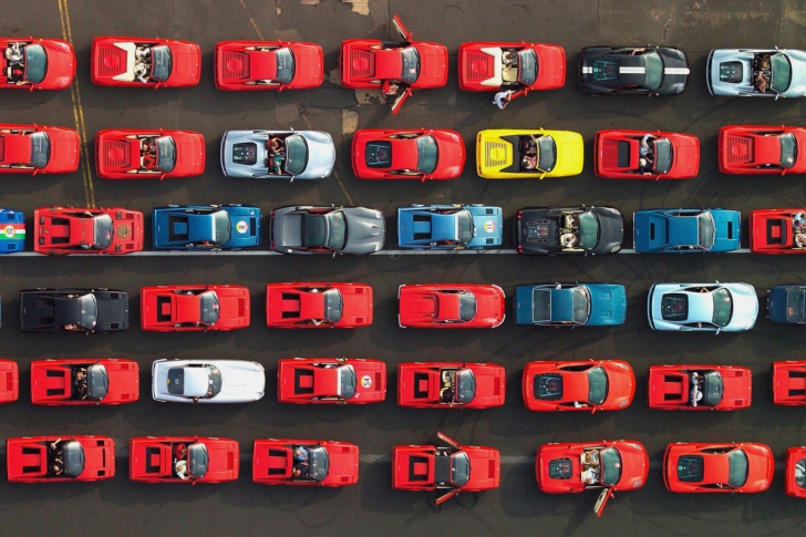 Das Ferrari Supercars From Above Wallpaper