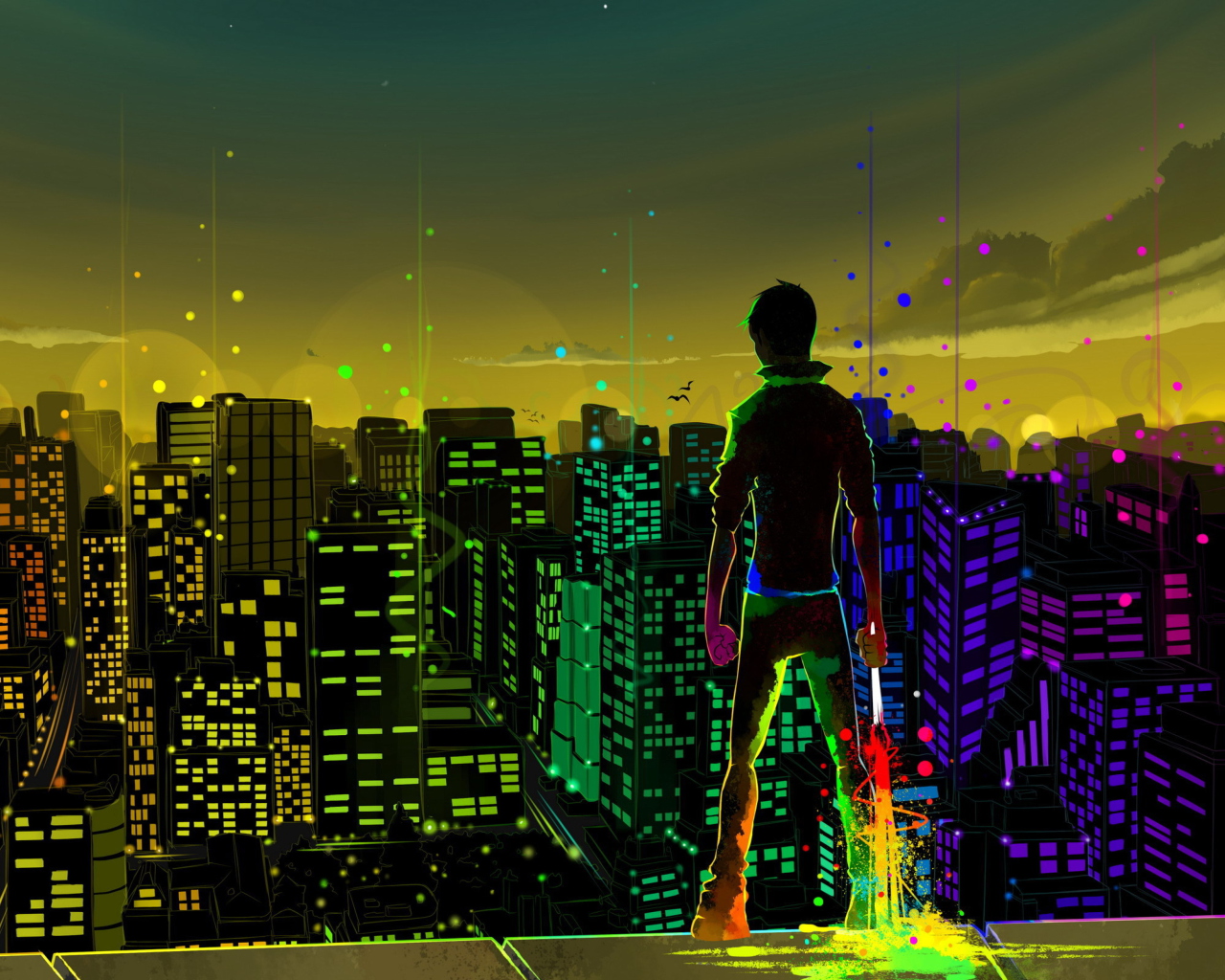 Big City Colorful Illustration screenshot #1 1280x1024