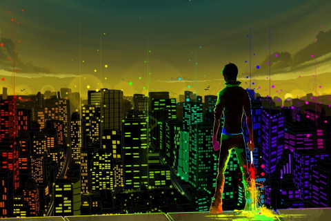 Screenshot №1 pro téma Big City Colorful Illustration 480x320