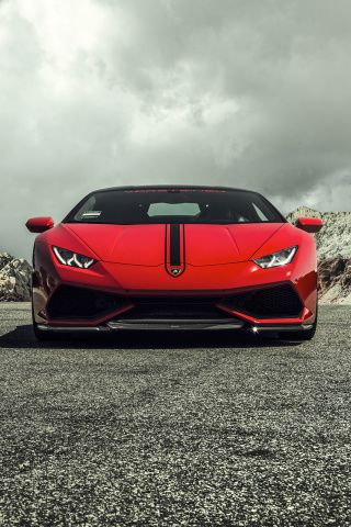 Fondo de pantalla Lamborghini Huracan LP 610 4 Red 320x480