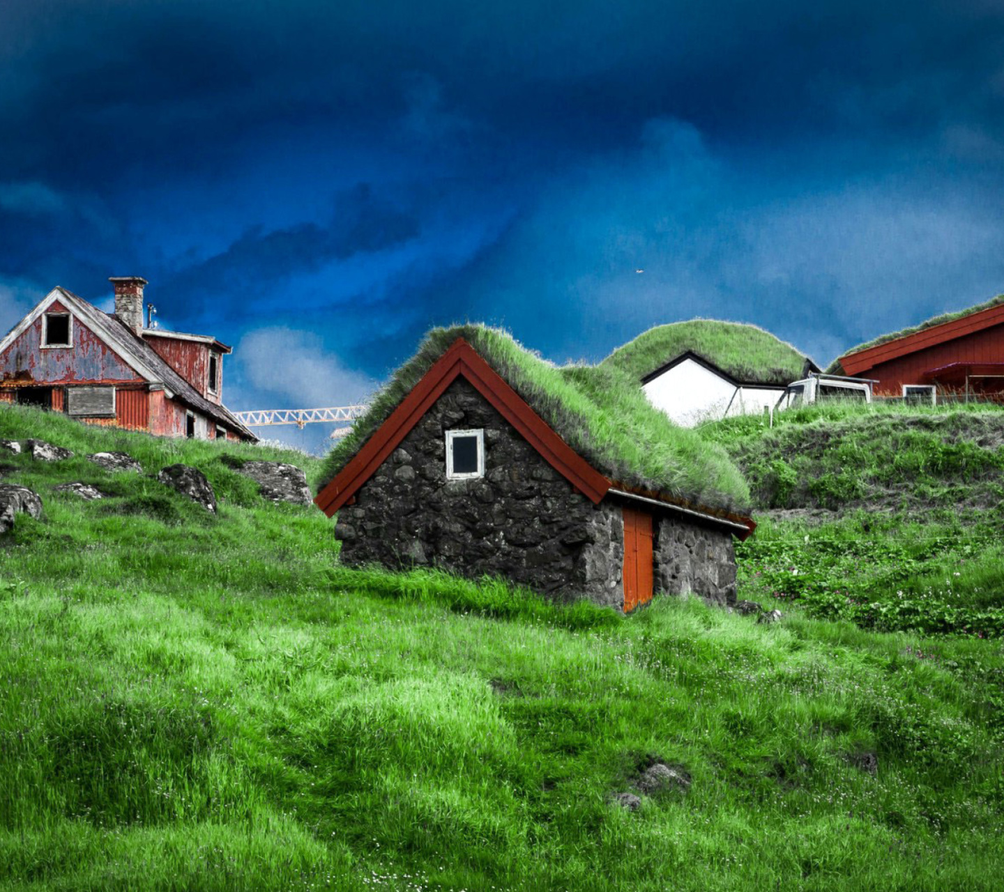 Обои Torshavn Capital of Faroe Islands 1440x1280