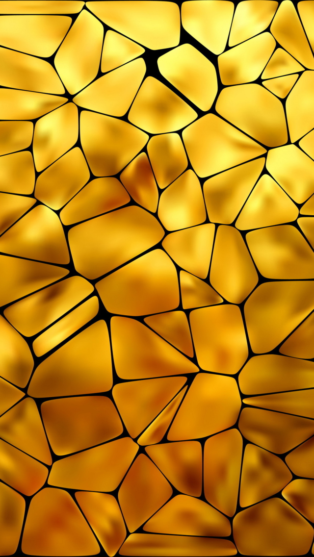 Fondo de pantalla Gold Mosaic 640x1136