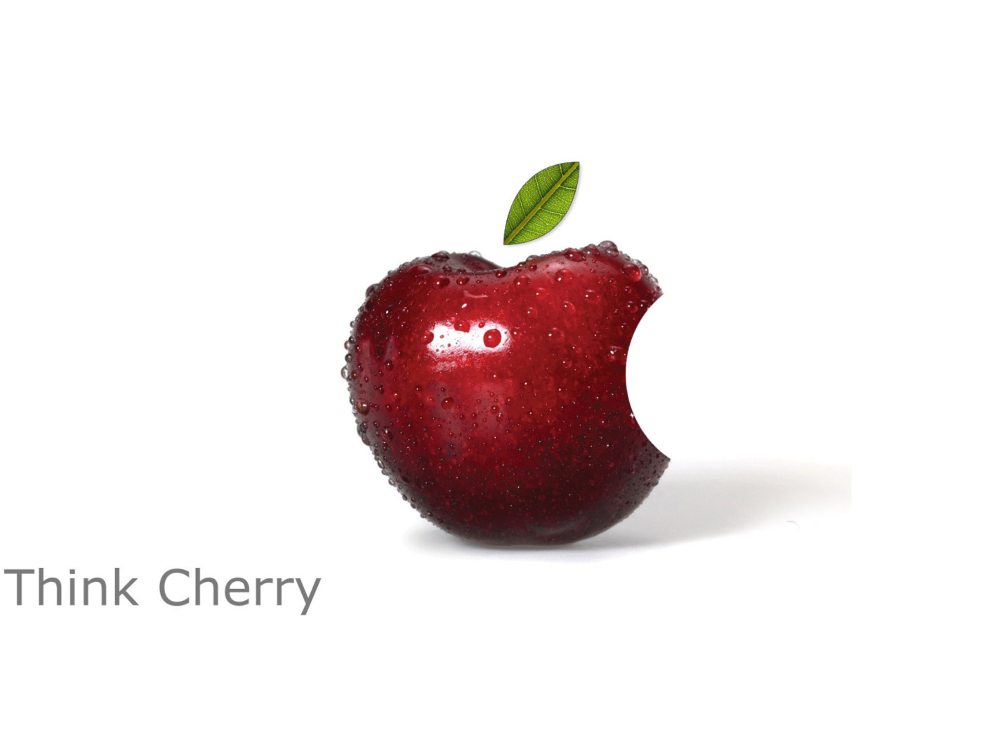Das Apple Funny Logo Wallpaper 1400x1050