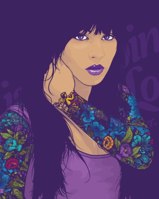 Flower Tattoo Girl - Obrázkek zdarma pro Nokia Lumia 920