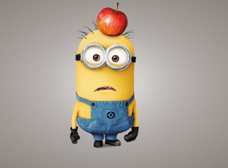 Minion With Apple wallpaper