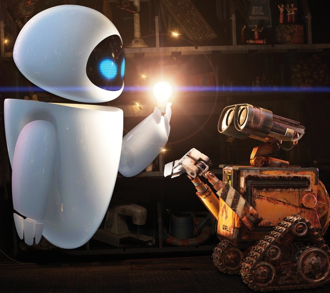 Sfondi Wall E Meets Eve 1080x960