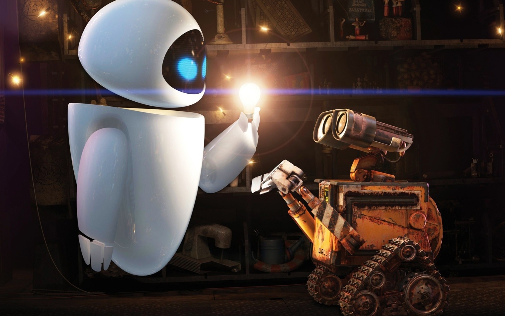 Sfondi Wall E Meets Eve 1680x1050