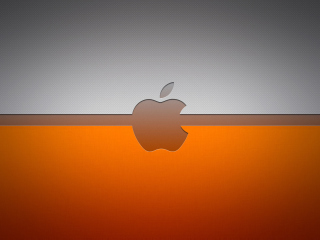 Sfondi Grey And Orange Apple Logo 320x240