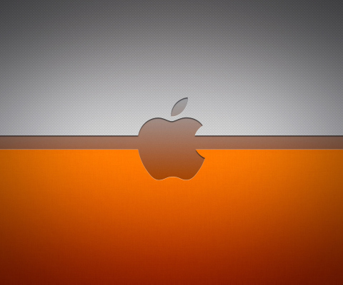 Screenshot №1 pro téma Grey And Orange Apple Logo 480x400