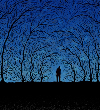 Blue Silhouettes - Obrázkek zdarma pro 1024x1024