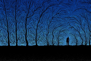 Blue Silhouettes - Obrázkek zdarma pro 176x144
