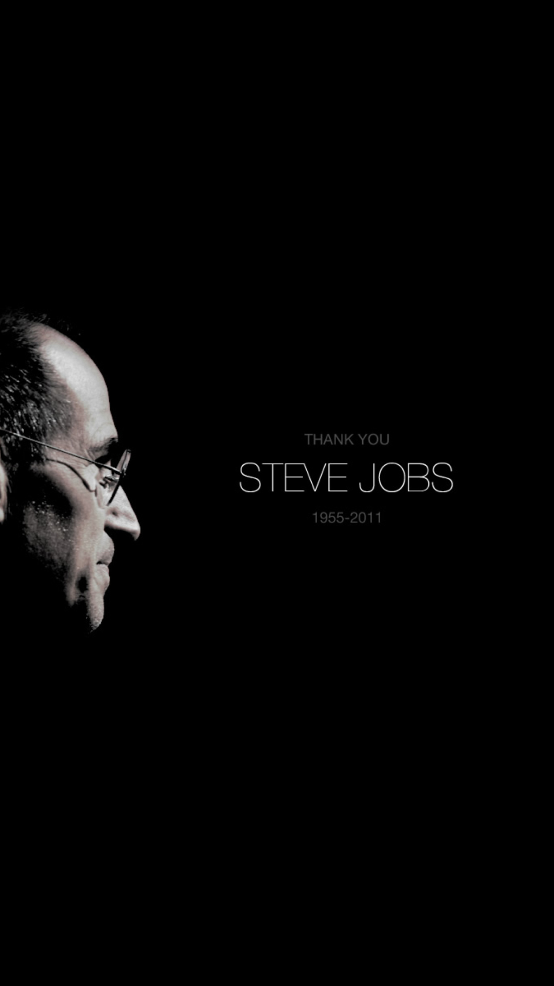 Das Thank you Steve Jobs Wallpaper 1080x1920