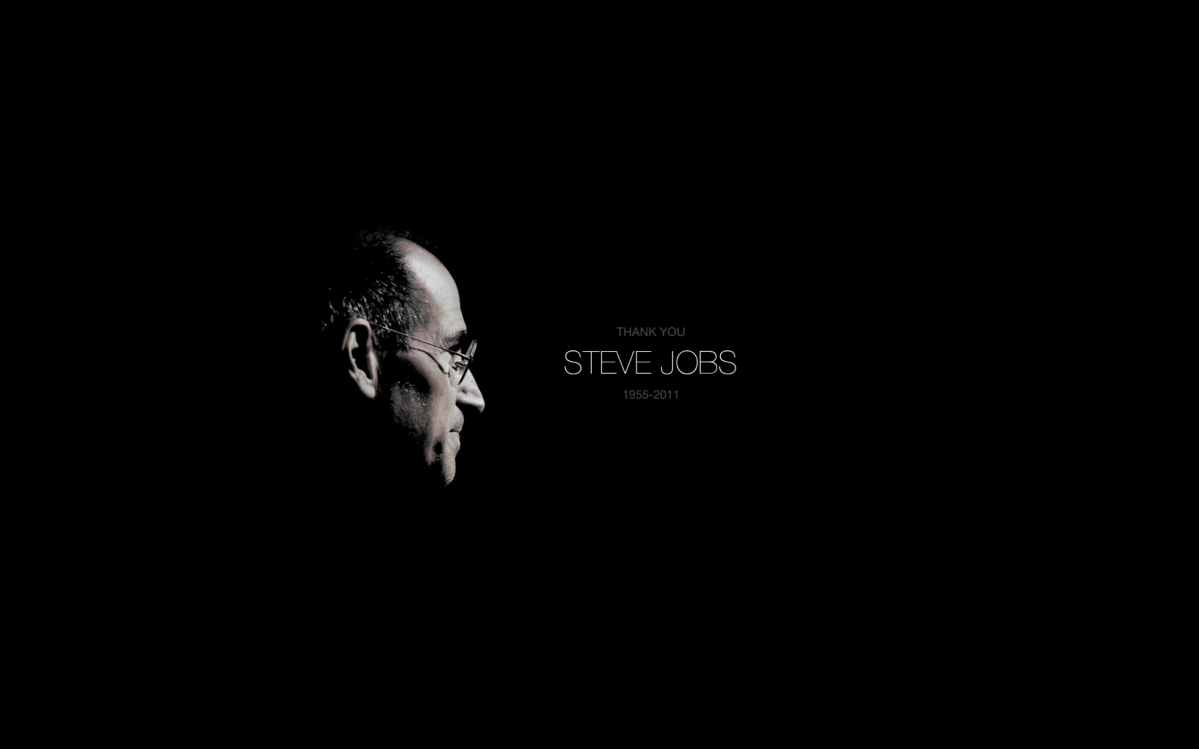 Thank you Steve Jobs wallpaper 1680x1050