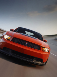 Screenshot №1 pro téma Red Cars Ford Mustang 240x320