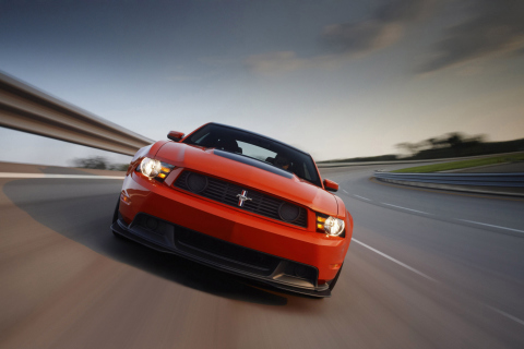 Das Red Cars Ford Mustang Wallpaper 480x320