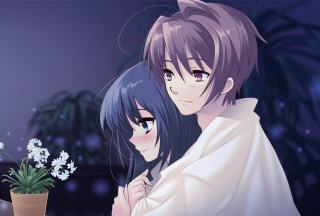 Anime Couple - Obrázkek zdarma pro HTC Desire
