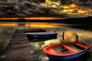 Обои Silent Evening Boats HD Wallpaper на андроид