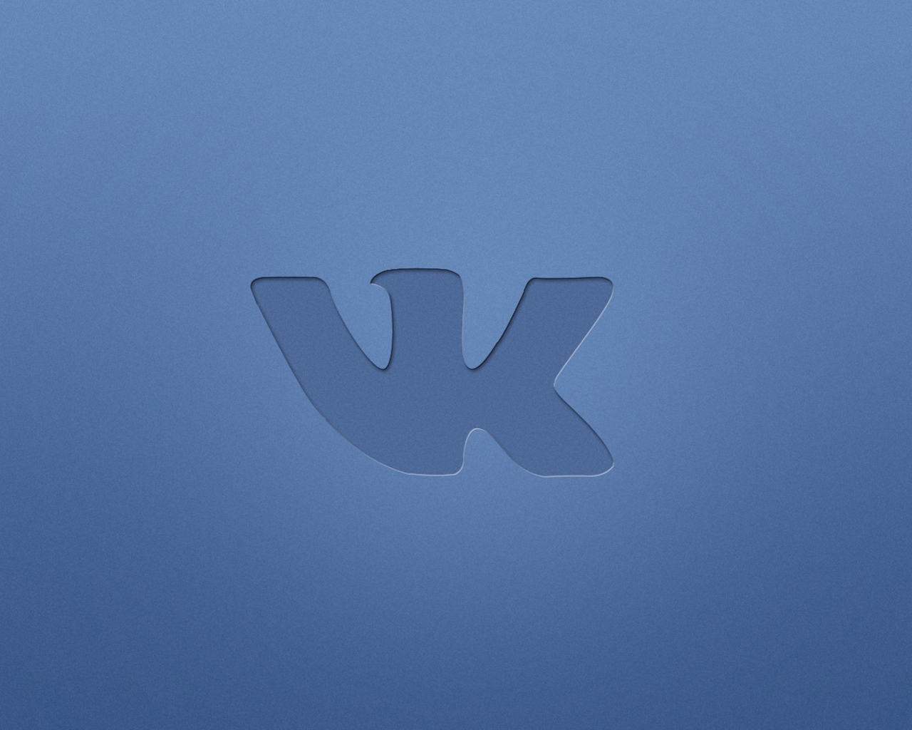 Обои Blue Vkontakte Logo 1280x1024