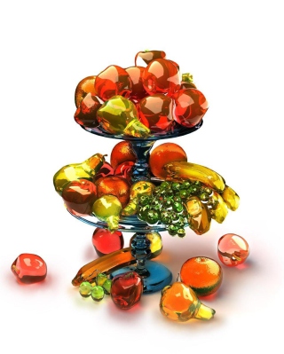 3D Glass Fruits - Obrázkek zdarma pro 640x1136