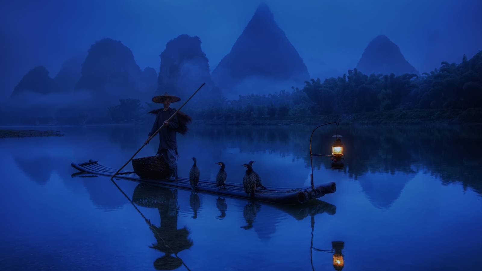 Das Chinese Fisherman Wallpaper 1600x900