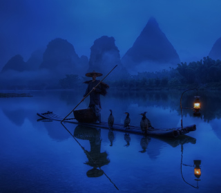 Chinese Fisherman - Obrázkek zdarma pro 128x128