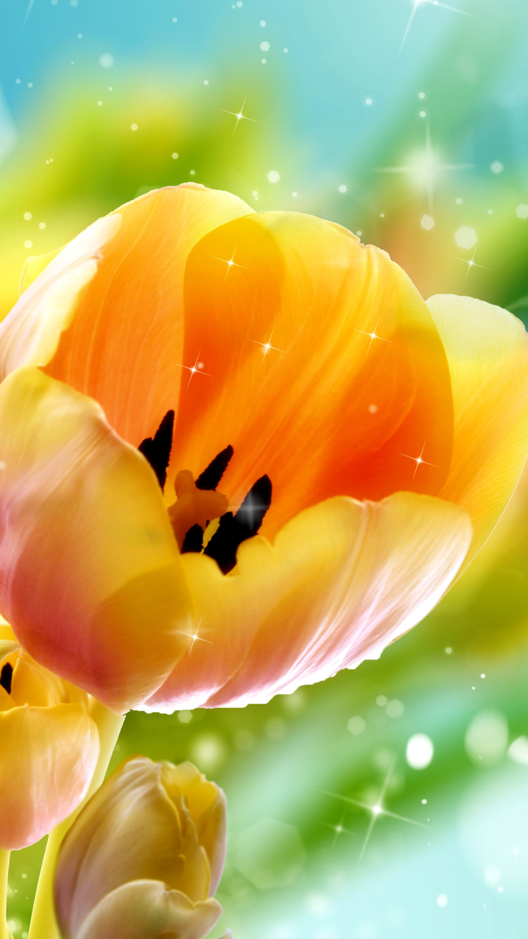 Screenshot №1 pro téma Bokeh Tulip 1080x1920