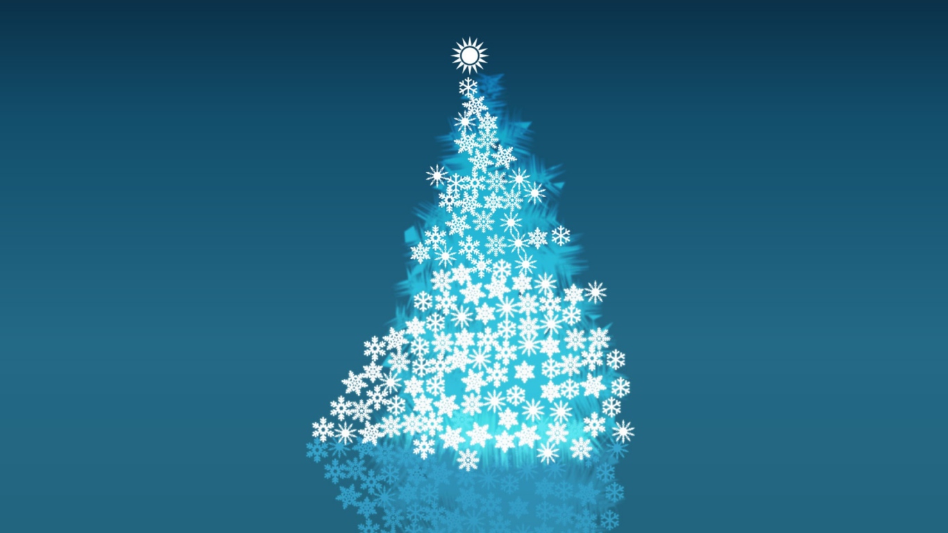 Screenshot №1 pro téma New Year Blue 1366x768